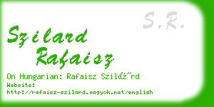 szilard rafaisz business card